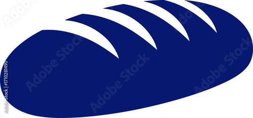 midnight blue artisan bread a icon of rustic bakery charm, isolated on transparent background
