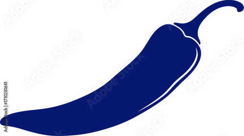 midnight blue chili pepper a zesty graphic for spicy designs, isolated on transparent background