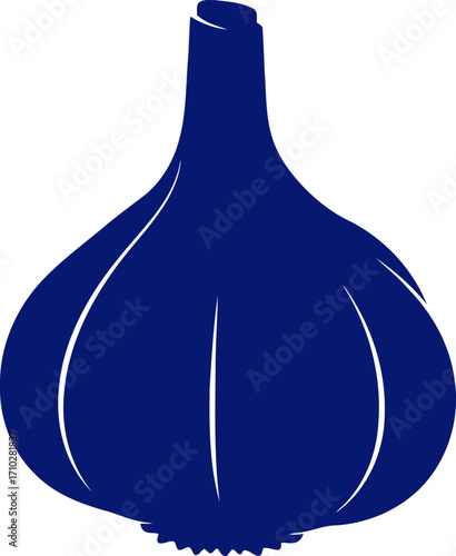 midnight blue garlic a icon of culinary secrets and flavorful design, isolated on transparent background