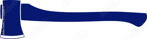 midnight blue lumberjacks axe a graphic icon of forestry and strength, isolated on transparent background
