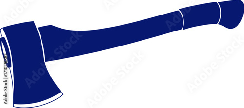 midnight blue lumberjacks axe a icon of strength and craftsmanship, isolated on transparent background