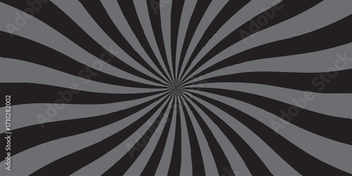 Sunburst Modern retro vintage sunrise sunbeam element spiral striped. Spiral starburst and striped pattern abstract geometric retro sunrays line wavy texture.	
