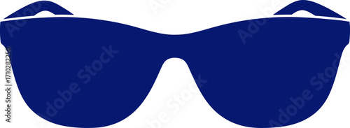 midnight blue sunglasses cool icon for summer fashion designs, isolated on transparent background