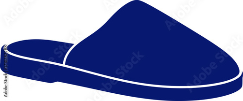 midnight blue slippers graphic for comfort and relaxation, isolated on transparent background