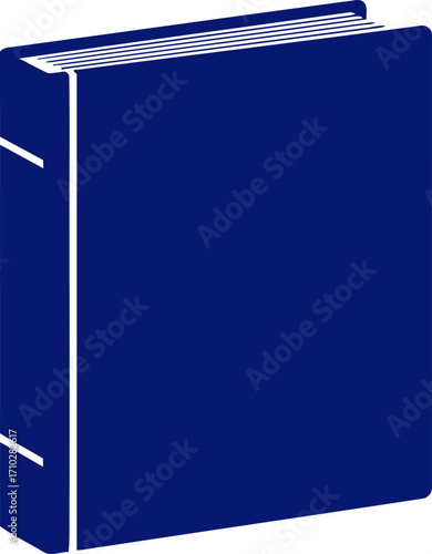 midnightblue hardcover book a icon of untold stories and knowledge, isolated on transparent background