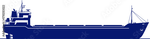 mighty cargo ship ocean freight, global trade, maritime icon, isolated on transparent background