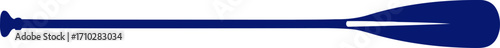 navigate tranquil waters classic blue boat paddle graphic, isolated on transparent background