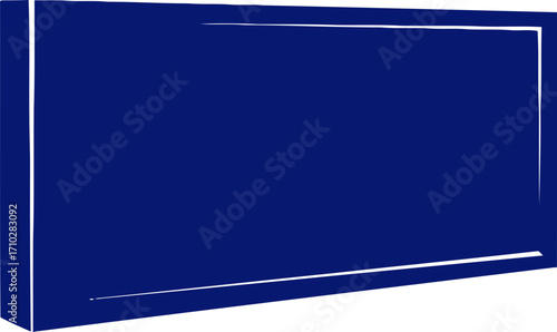 navy blue rectangular frame versatile graphic for modern design projects, isolated on transparent background
