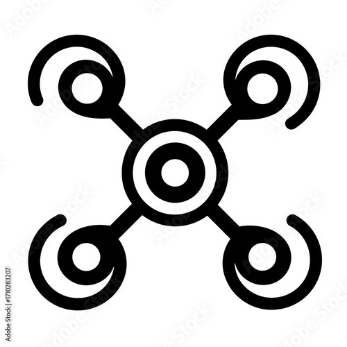 Stress Relief Toy Fidget Spinner Icon 