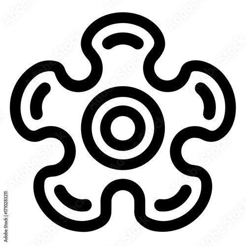 Stress Relief Toy Fidget Spinner Icon 
