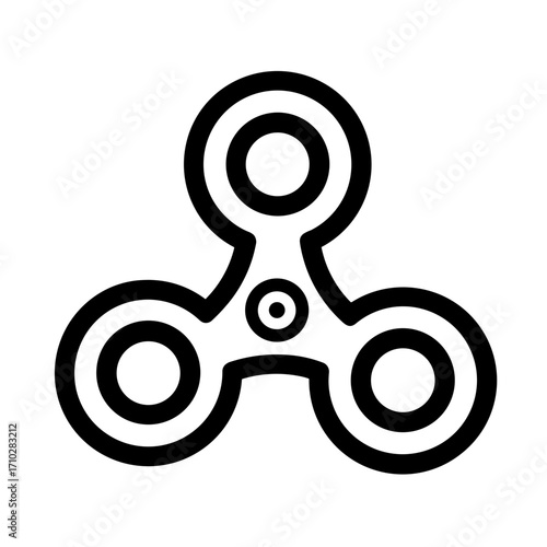 Stress Relief Toy Fidget Spinner Icon 