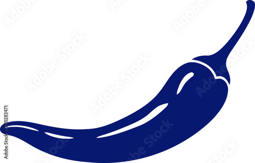 spicy sapphire chili pepper bold blue graphic for fiery designs, isolated on transparent background