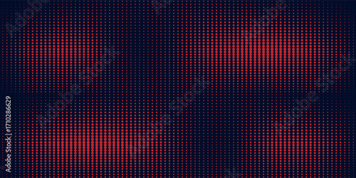 Red halftone dots blue color pattern gradient grunge texture background. Dot pop art comic sport style vector
