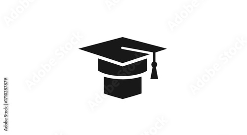 Graduation cap academic achievement symbol.