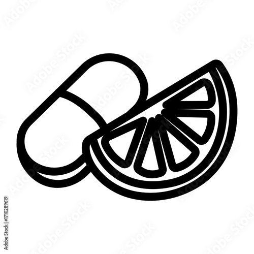 Vitamin C Line Icon