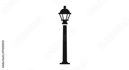 Classic Black Metal Lamp Post Outdoor Lighting.