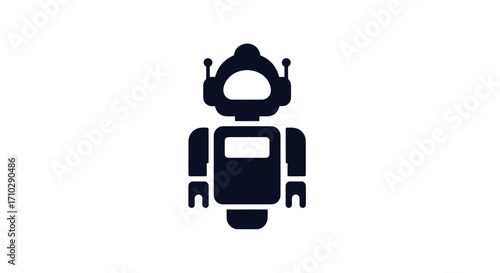 Minimalist Robot Icon Design.