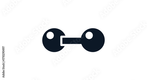 Minimalist Dumbbell Icon - Fitness and Strength Training Symbol.
