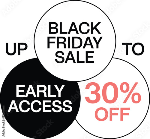 Special Black Friday early access sale offering up to 30% off promotions