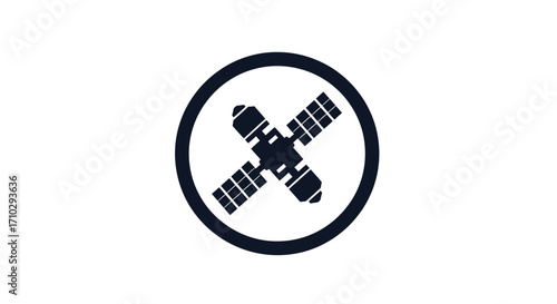 Satellite in Space Orbiting Earth.