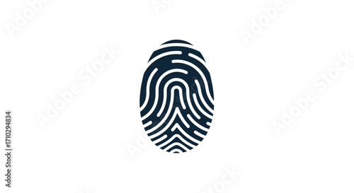 Stylized fingerprint icon for security and identity verification.