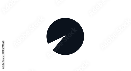 Circular graphic design, focused on a single point, minimalist style, abstract shape, modern design element.