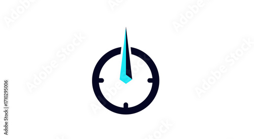 Clock icon representing time and precision in a minimalist design.