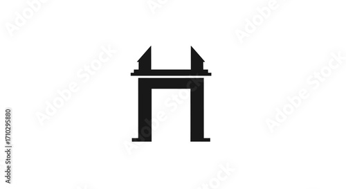 Abstract Architectural Structure - A Stylized Representation of a Building or Gateway.