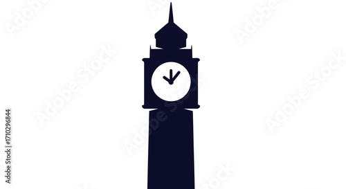 Silhouette of Big Ben Clock Tower in London, United Kingdom.