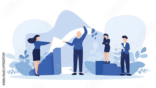 Team collaboration strategies for success in business growth office environment infographic professional viewpoint