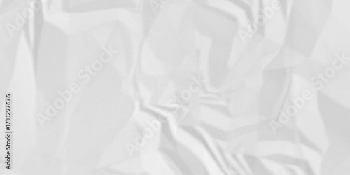 Crumpled paper Blank white crumpled and creased paper poster.	