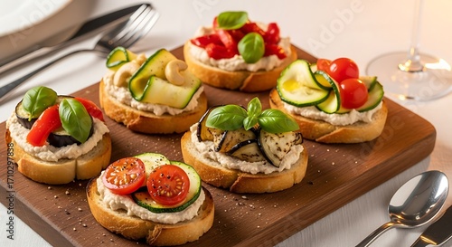 Delicious Italian Bruschetta Platter.