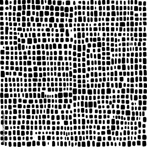 A dense arrangement of black rounded rectangles on a white background creating a textured pattern effect