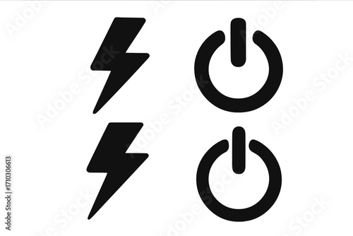 Grill and meat knife icon set. Barbecue and butchery silhouette symbols. Vector cartoon illustration for cooking, restaurant menu, steakhouse, and food concepts.