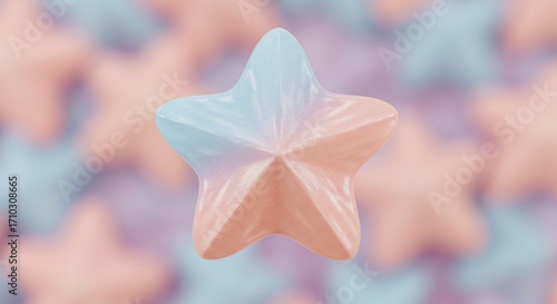 Pastel star shaped candy