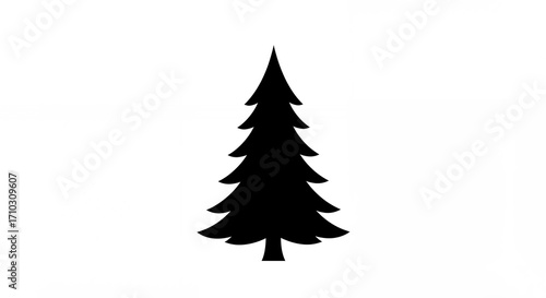 Silhouette of a christmas tree
