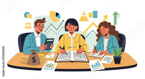 Team Collaboration on Financial Analysis.