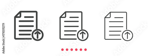 Document icon. Thin line icon vector