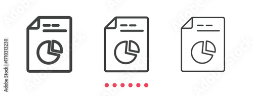 Document icon. Thin line icon vector