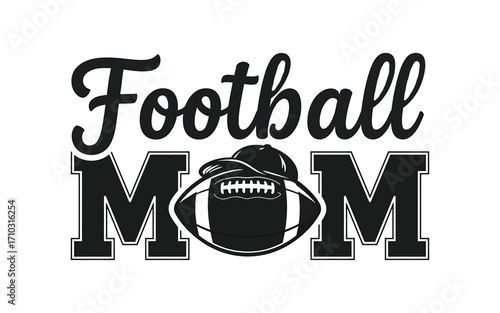 Classic Black Football Mom