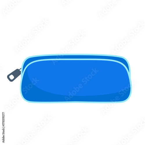 Pencil case flat vector illustration isolated on white background