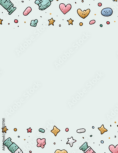 Marco vectorial pastel suave