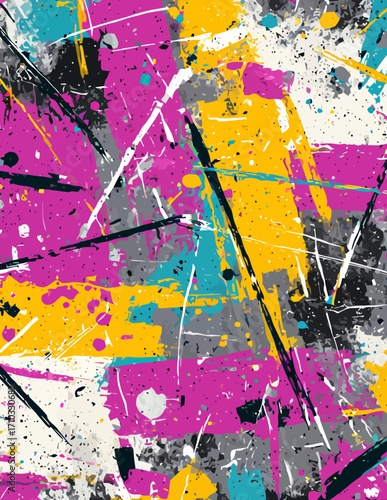 Patrón abstracto vibrante en estilo vectorial