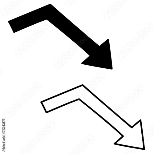 手がき太矢印下向き