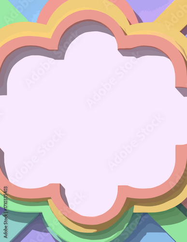 Marco vectorial pastel suave con espacio en blanco