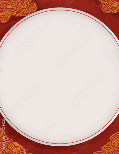 Círculo blanco grande estilo vector, fondo suave
