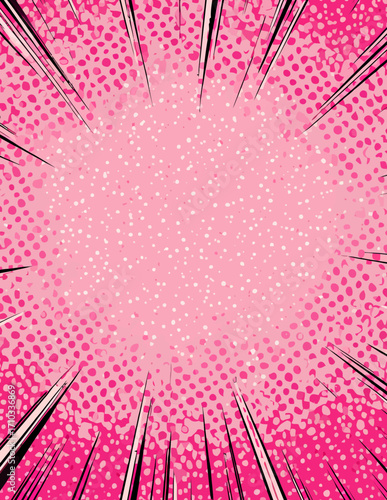 Fondo rosa estilo cómic dinámico vectorial