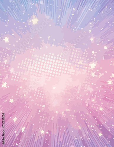 Fondo vectorial pastel suave rosa y púrpura con estrellas