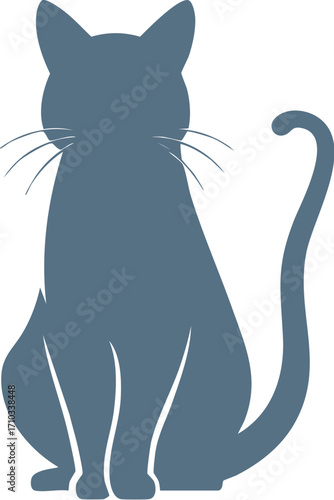 cat, animal, cartoon, vector, pet, black, illustration, silhouette, kitten, domestic, art, tail, feline, halloween, cute, pets, drawing, mammal, animals, design, kitty, cats, eyes, sitting, outline