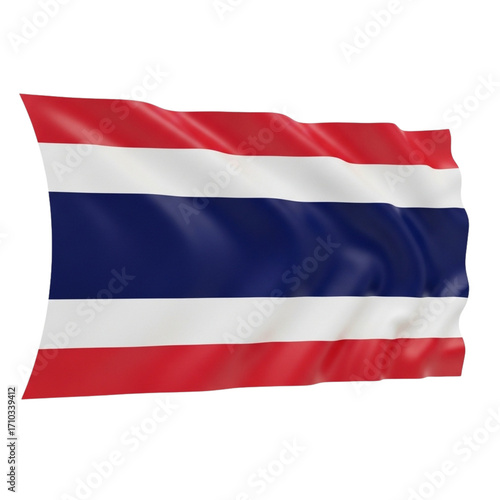 Free Download Waving national flag of Thailand isolated
 - GFXLoad